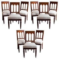 A Set Of Nine Louis Philippe Mahogany Dining Chairs