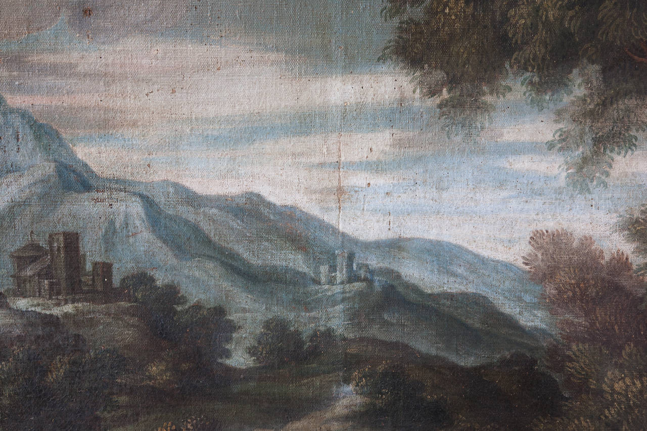 Pair of 18th Century Italian School Naive Landscapes 3