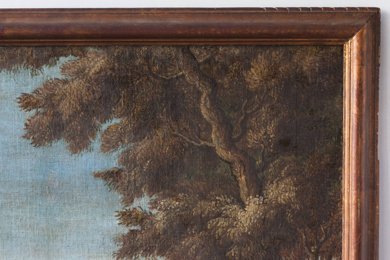 Pair of 18th Century Italian School Naive Landscapes In Good Condition In London, GB