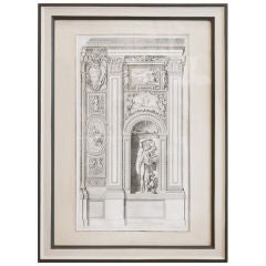 Set Of 4 Early Engravings Of Decoration At The Palazzo Farnese