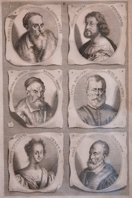Framed 18th Century Prints Of Famous Painters By Philipp Kilian In Good Condition For Sale In London, GB