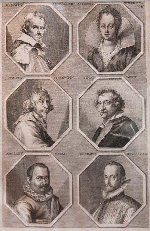 Wood Framed 18th Century Prints Of Famous Painters By Philipp Kilian For Sale