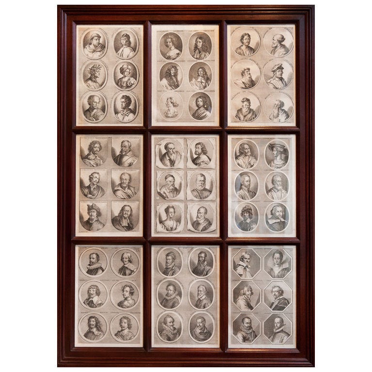 Framed 18th Century Prints Of Famous Painters By Philipp Kilian For Sale