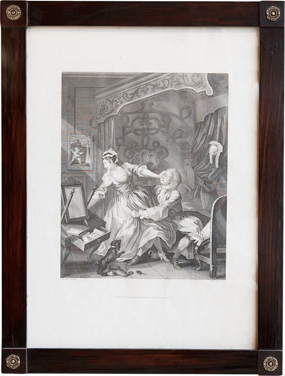 Pair Of Prints By William Hogarth Titled 'Before' & 'After'