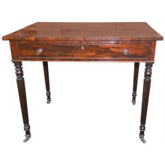 Regency Rosewood Table With Single Drawer C. 1820