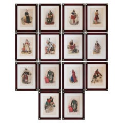 Set Of Ten Framed Lithographs of 
The Clans Of The Scottish Highlands
