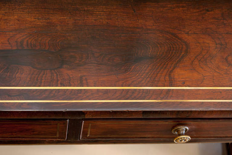 British English 19th Century George IV Rosewood Library Table For Sale