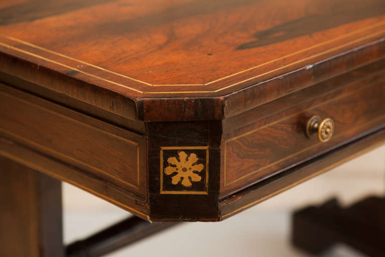 English 19th Century George IV Rosewood Library Table In Good Condition For Sale In London, GB