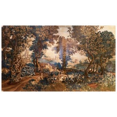 Very Large Verdure Aubusson Tapestry Cartoon C. 1880