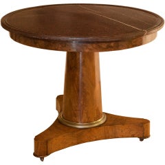 Large French Empire Walnut Gueridon circa 1810
