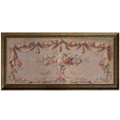 Aubusson Tapestry Cartoon For A Sofa Back In The Directoire Style C.1880