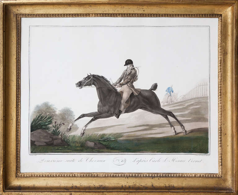 Collection of Seven Framed Engravings of Horses and Riders 3