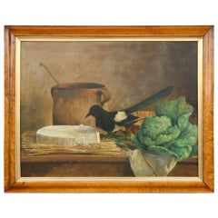 Still Life Of Magpie With Camembert