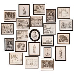 A Collection Of 22 18th Century Engravings In Antique Frames
