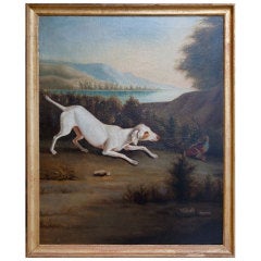 Portrait Of A White Dog  France, circa 1830