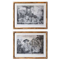 A Large Set of 18th Century Engravings After Watteau