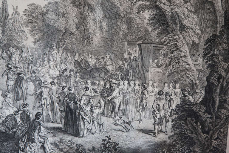 A Large Set of 18th Century Engravings After Watteau 2