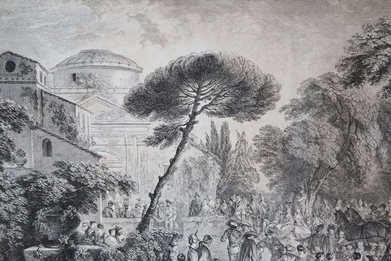 A Large Set of 18th Century Engravings After Watteau 1