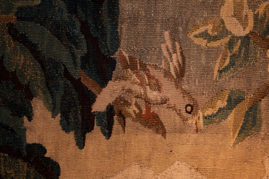 Late 17th Century Verdure Tapestry From Felletin, France
