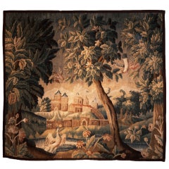 Late 17th Century Verdure Tapestry From Felletin, France