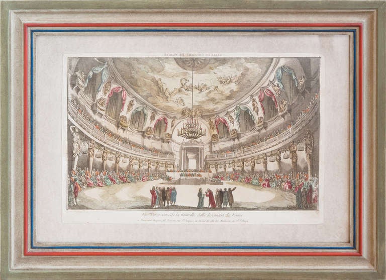 Set Of Twelve French 18th Century Vue D'Optiques In Painted Frames