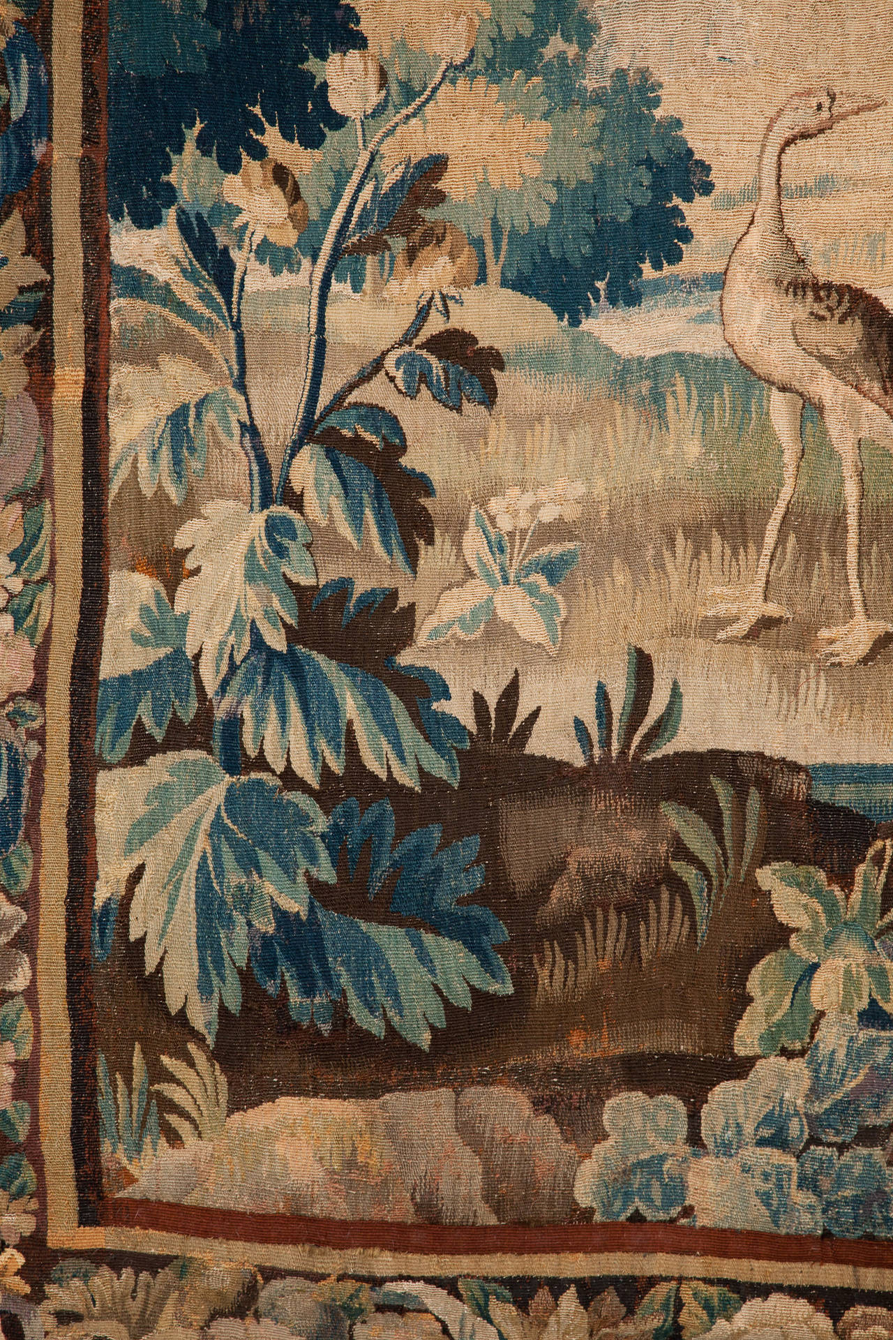 Woven 18th Century Aubusson Verdure Tapestry
