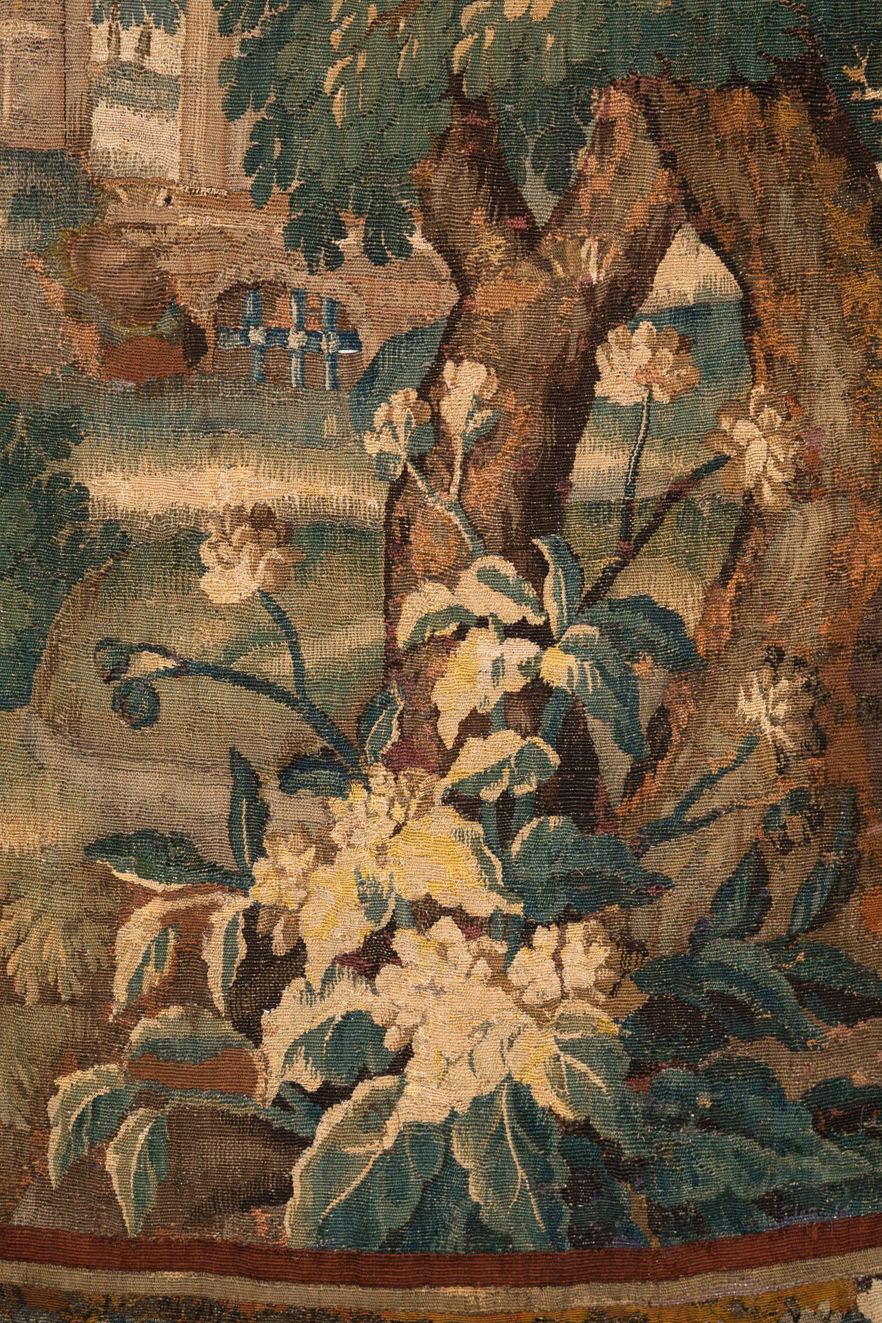 French 18th Century Aubusson Verdure Tapestry