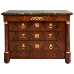 Empire Flame Mahogany Commode