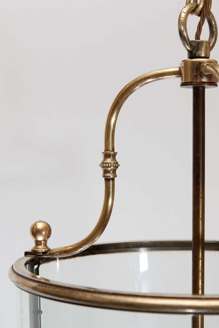 French Regency Style Circular Brass Lantern