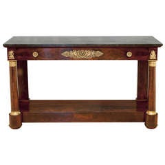 Empire Flame Mahogany Console Table