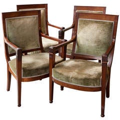 Set Of Four French Consulat Period Armchairs