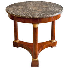 Flame Mahogany Empire Gueridon or Round Table