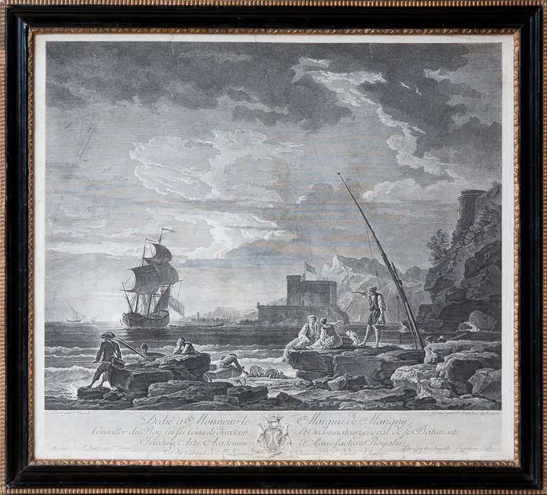 Set of Thirteen 18th Century Land and Sea Engravings after Various Painters 1