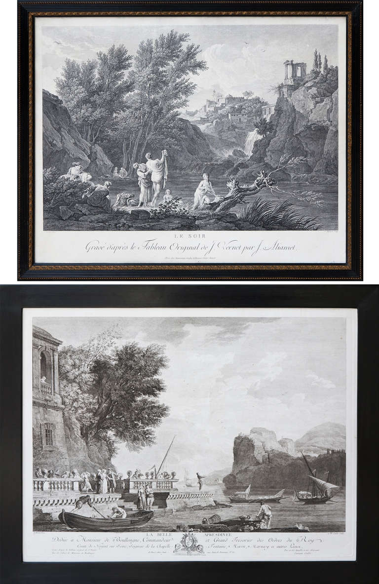 Set of Thirteen 18th Century Land and Sea Engravings after Various Painters 4