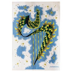 "Le Chant du Matin" 20th Century Tapestry by Jean Picart Le Doux