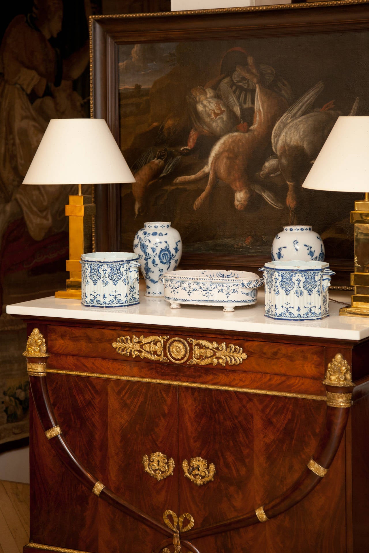 18th Century Blue and White Faience Jardiniere 4