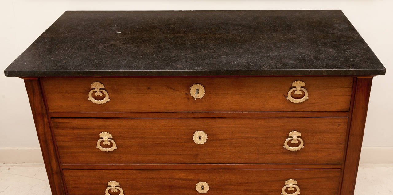 Empire Mahogany Commode With Ebonised Paw Feet