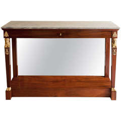 Large Empire Console Table Stamped 'Jacob D Rue Meslée'