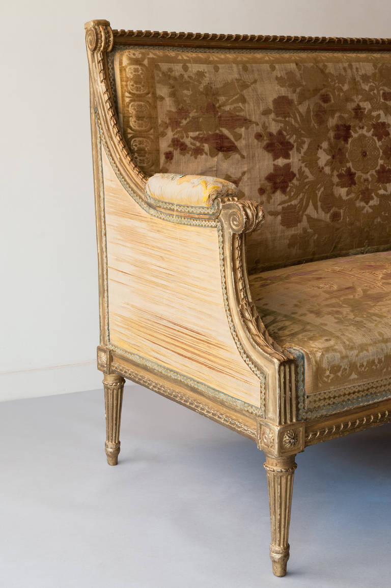 Louis XVI Carved Giltwood Sofa Attributed to Georges Jacob 3