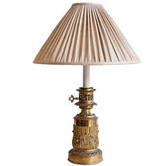 Nineteenth Century French Oil Lamp Converted To A Table Lamp