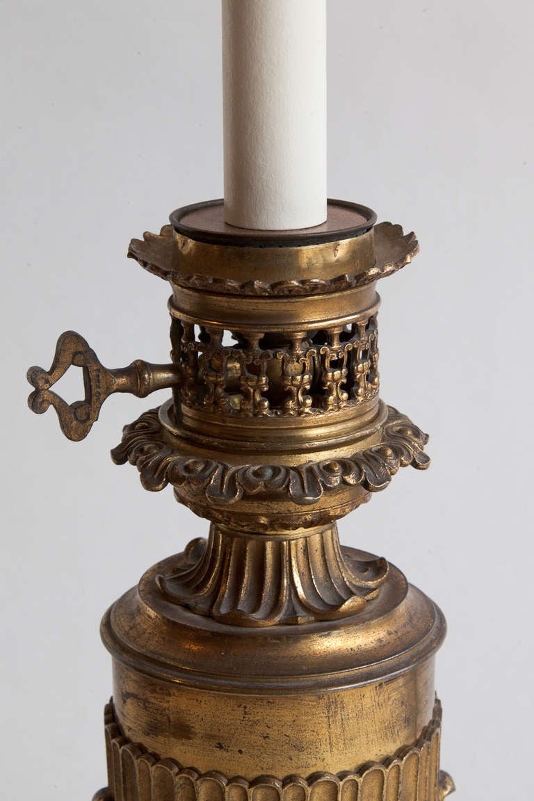 19th Century Nineteenth Century French Oil Lamp Converted To A Table Lamp