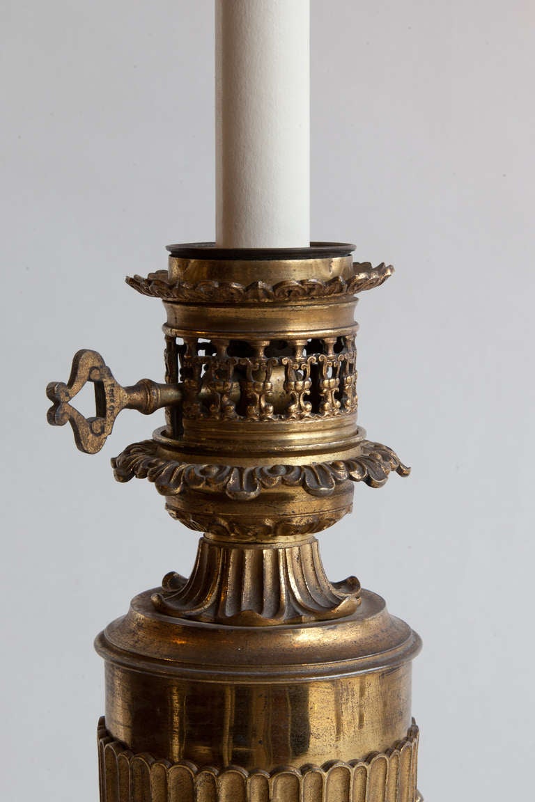 Nineteenth Century French Oil Lamp Converted To A Table Lamp 1