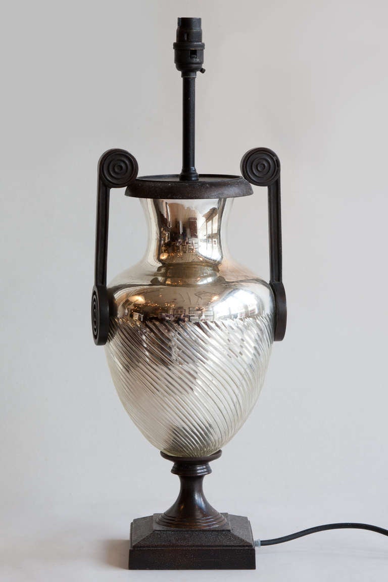 Urn Shaped Mercury Glass Table Lamp at 1stdibs