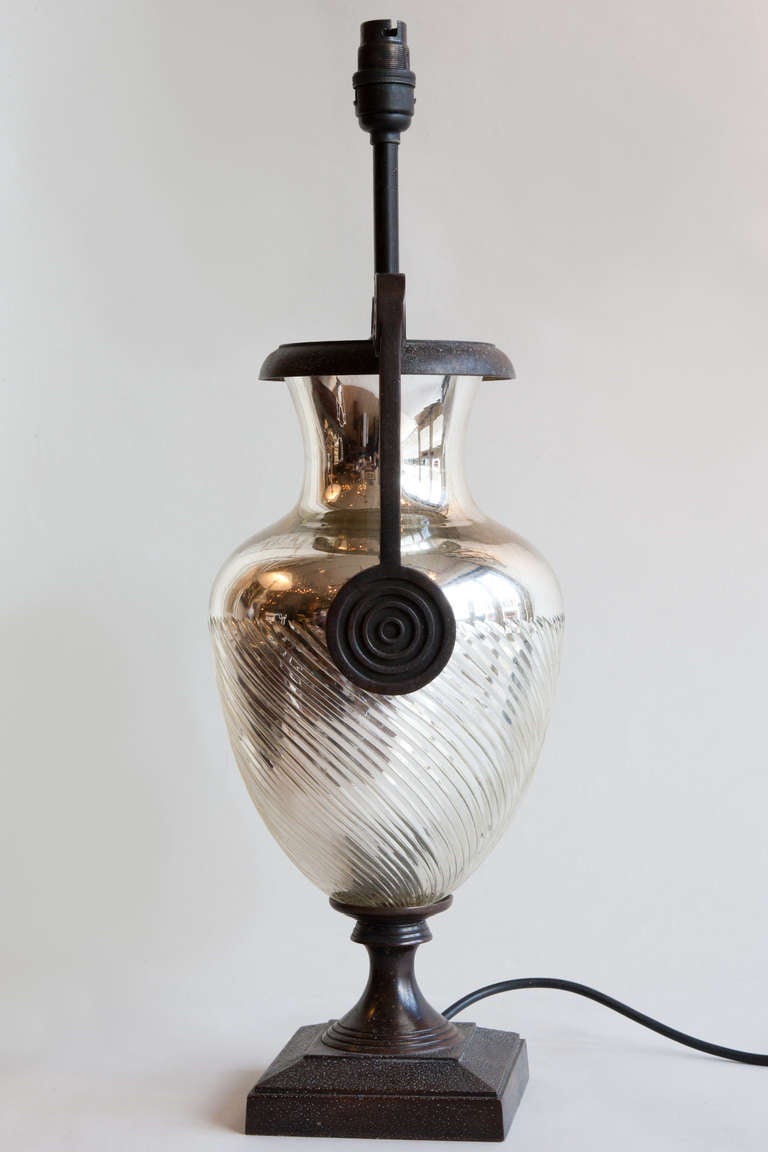 Urn Shaped Mercury Glass Table Lamp at 1stdibs
