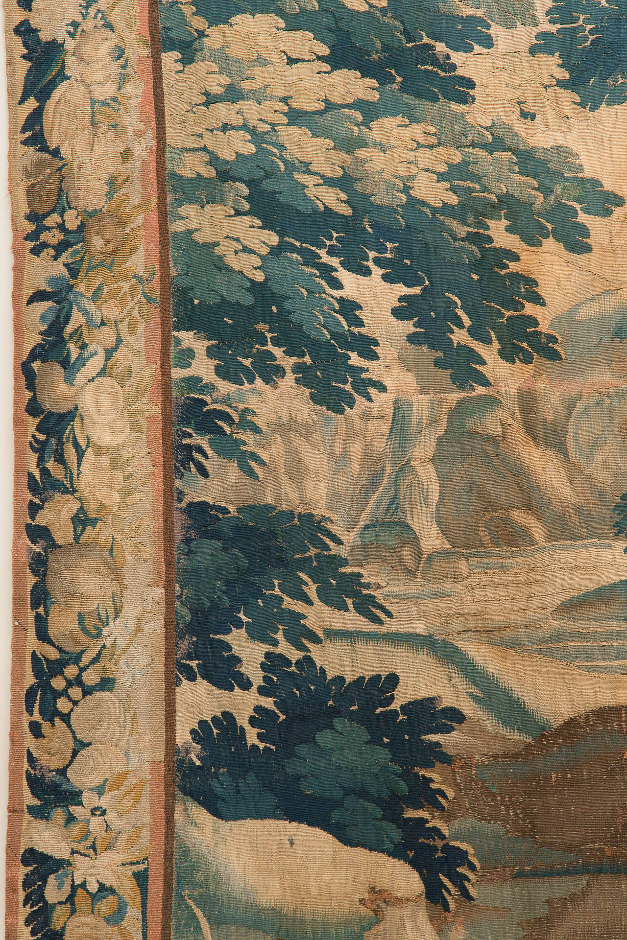 17th Century Flemish 'Verdure Bleue' Or Blue Verdure Tapestry 1