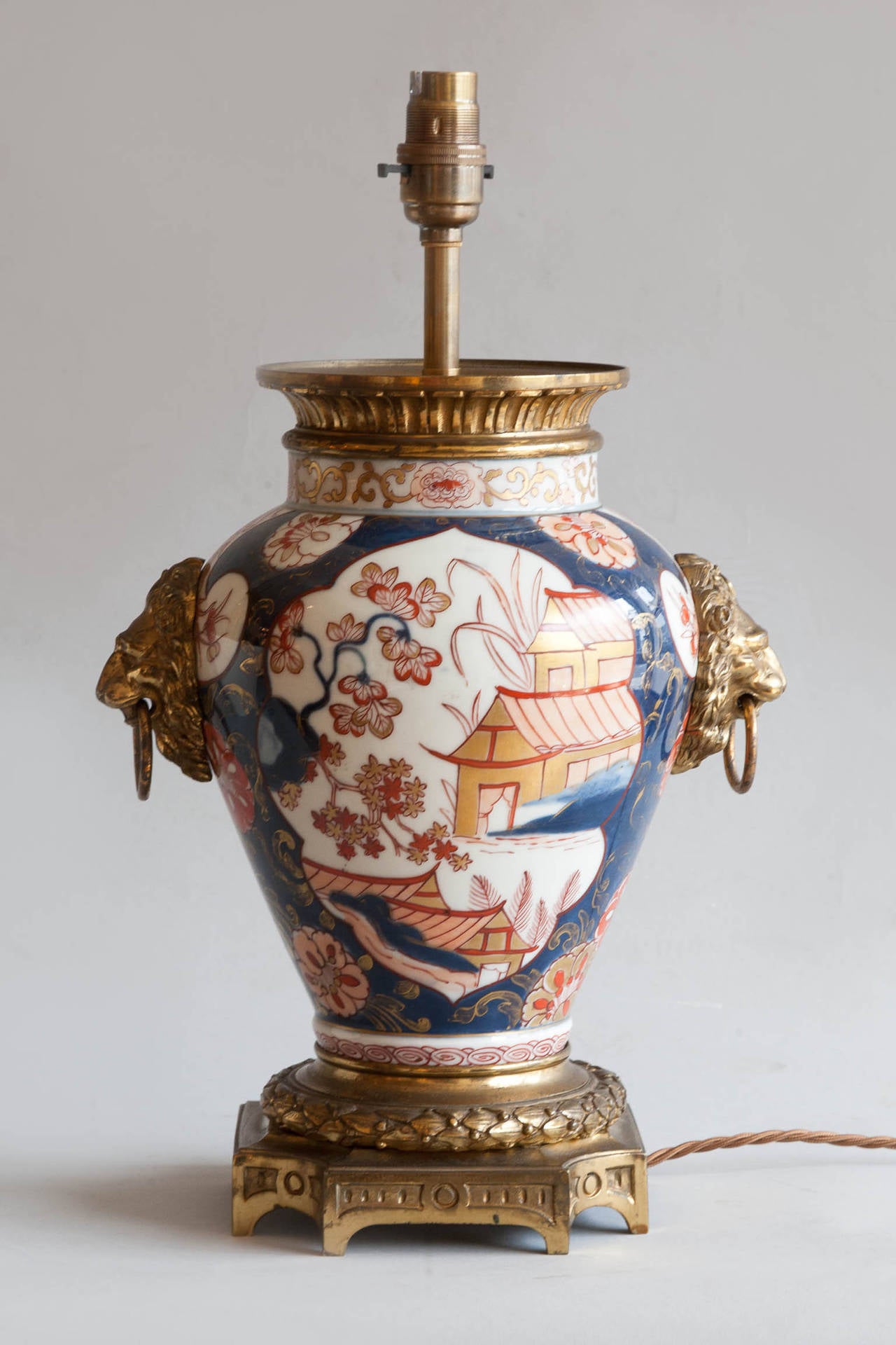 Japonisme Pair of 19th Century Imari Vases Converted to Lamps For Sale