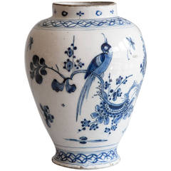 18th Century Faïence Baluster Delft Vase