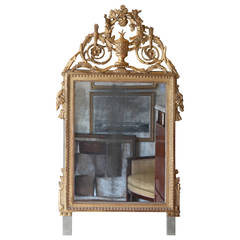 Louis XVI Giltwood Mirror with Original Mercury Glass