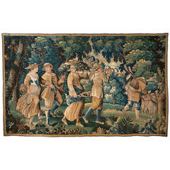 Louis XIV Pastoral Tapestry from Aubusson, France