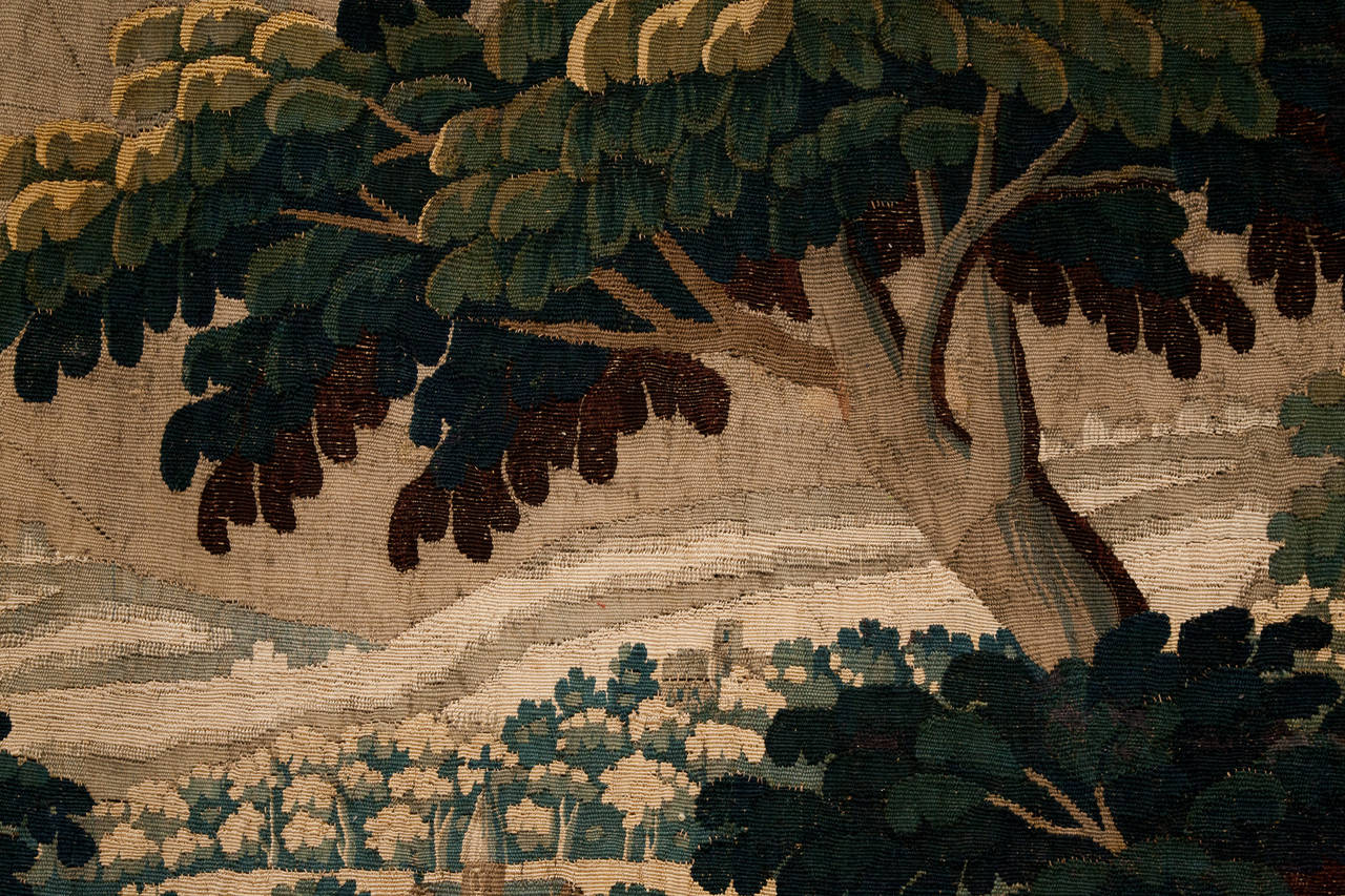 French 18th Century Aubusson Verdure Tapestry